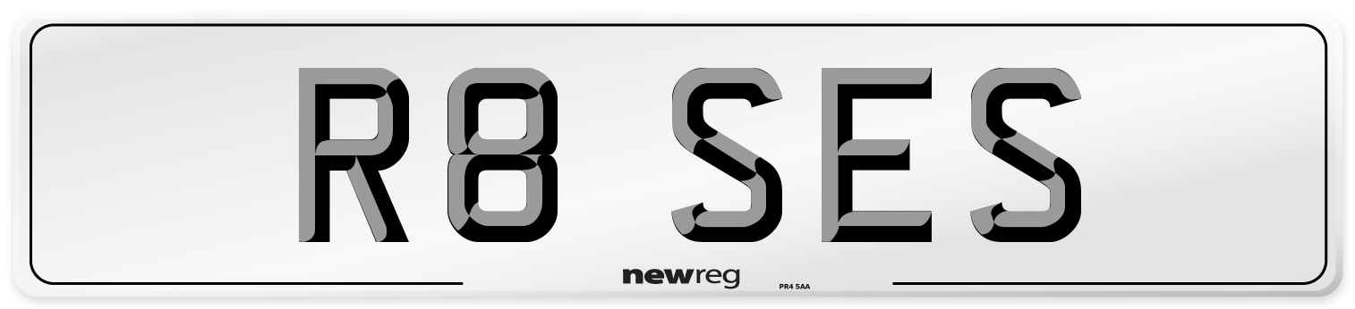 R8 SES Number Plate from New Reg